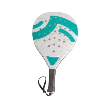 Imagem de YIJU Raquete de Padel, Raquete de Tênis de Praia, Esportes ao Ar Livre, com Bolsa de Armazenamento, Treinamento Antiderrapante, Profissional e Leve, Verde Branco