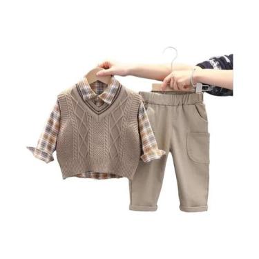 Imagem de Conjunto Casual Para Meninos Bebês De Primavera E Outono Com Camisa De