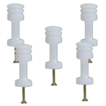 Imagem de Kit 5 isolador reto ridge para cerca eletrica - STEEL