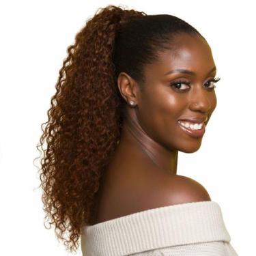 Imagem de Rabo de Cavalo Cacho 2 Sintetico 65cm Preto/Mel Escuro - Black Beauty