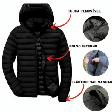 Imagem de Jaqueta Puffer Bobojaco Masculina Frio Corta Vento Inverno - Volgue, P
