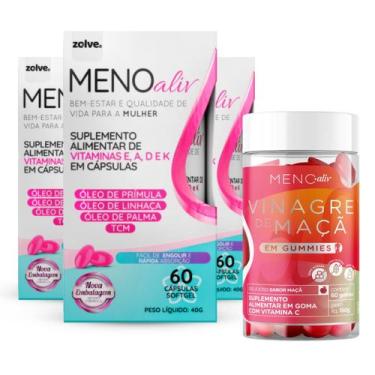 Imagem de 3pt Meno Aliv + 1pt Vinagre De Maça - Bem-estar E Leveza - Zolve Labs