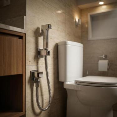 Imagem de Ducha Higiênica Metal Gatilho Mangueira 1,20 Mt Cromada V125 Vimer