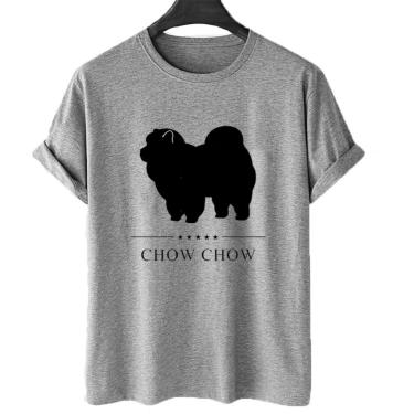 Imagem de Camiseta feminina algodao Cachorro Raça Chow Chow Cão
