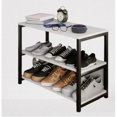 Imagem de Móvel para Calçados com Suporte para Celular e Relógio em Estilo Indus