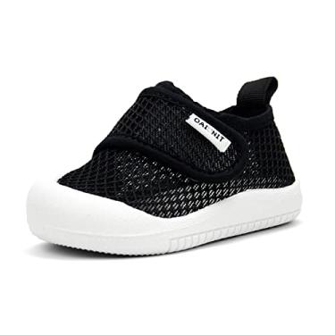 Imagem de Sapatos para bebês meninos meninas leves e respiráveis para crianças de malha tênis de praia sapatos de água antiderrapante primeiros sapatos de caminhada 6 9 12 18 24 meses, 1 preto, 12-18 Months Infant