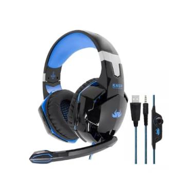 Imagem de Headset Knup Kp455a Gamer Com Microfone Pro (Azul)
