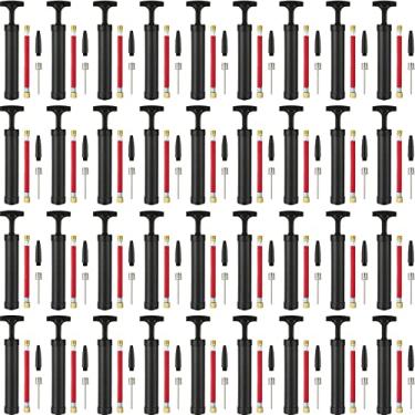 Imagem de Zhehao Kit de bomba de bola portátil bomba de ar para bolas esportivas inflador com mangueira de extensão de agulha bomba de futebol para futebol basquete vôlei balão de água Natal caixas de sapatos infantis (100)