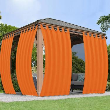 Imagem de Cortinas externas PureFit Waterproof 2 painéis 138x274cm Laranja