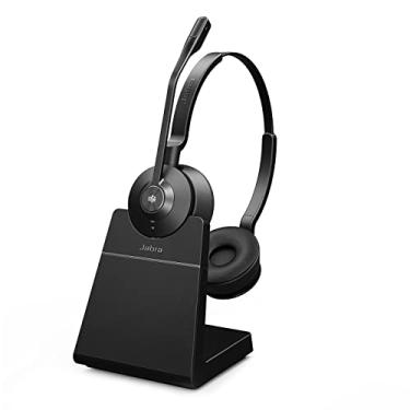 Imagem de Jabra Fone de ouvido estéreo sem fio Engage 55 com adaptador Link 400 USB-A DECT e suporte de carregamento – microfone com cancelamento de ruído, amplo alcance – certificado MS Teams, funciona com