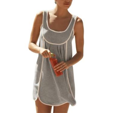 Imagem de Vestido Athlisan Summer Athletic sem mangas para mulheres cinza
