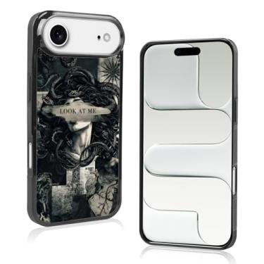 Imagem de Capa de telefone estética moderna gótica medusa escura compatível com iPhone Air de 6,5 polegadas - Capa protetora à prova de choque de Halloween de terror, capa de telefone vintage mitologia