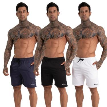 Imagem de Kit 3 Short Tactel Masculino Academia Fitness Corrida Exercícios-Masculino