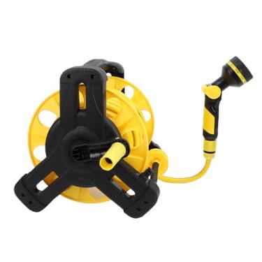 Imagem de Pssopp Carretel de Mangueira de Jardim, Carretel de Mangueira de água Com Design Economizador de Trabalho Com Bico Pulverizador de 49,21 Pés para Irrigação, Lavagem de Carro