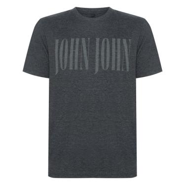 Imagem de Camiseta John John Logo Masculina Cinza Mescla