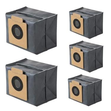 Imagem de JAYOBGO Pacote com 5 sacos de pó para Eufy X10 Pro Omni e X8 Pro com sacos de aspirador de pó robô autovazio, peça de acessórios de bolsa de substituição de robô, grande capacidade