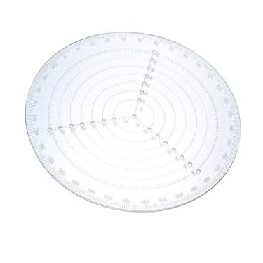 Imagem de Bússola localizadora de centro redondo, Weytoll 200 mm/7,9 pol. Ferramenta de centralização de torno de acrílico transparente Medidor de círculo para desenhar círculos torno de torneamento de madeira