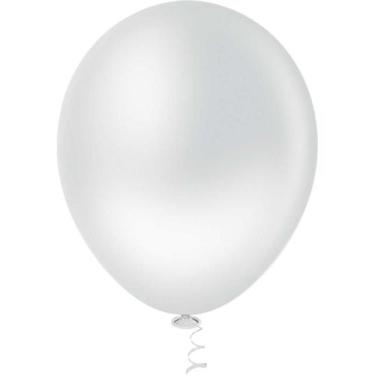 Imagem de Balão GRAN Festa N090 Branco - Pacote com 50 Unidades - Riberball