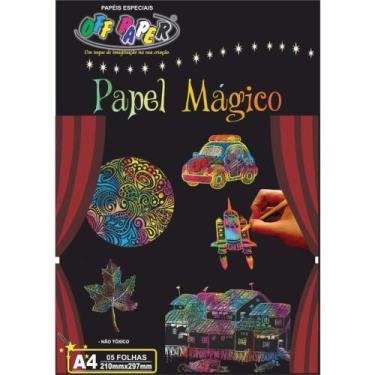 Imagem de Papel A4 Color Papel Mágico Multicolor A-4 5 Folhas com Bastão - OFF P