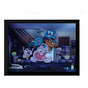 Imagem de Quadro O Incrível Mundo De Gumball Poster Moldurado 42x29cm - Fanarte