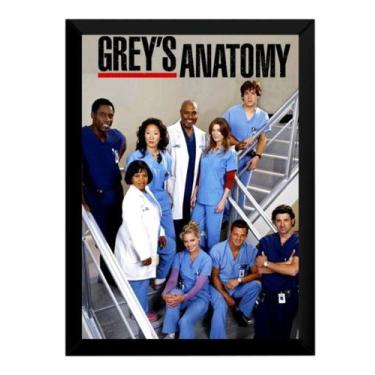 Imagem de Quadro Serie Grey's Anatomy Poster Moldurado Decoração - Fanarte