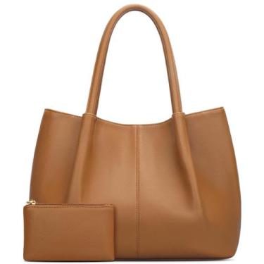 Imagem de Sacola KKXIU - Bolsa de Ombro Vegana Marrom para Mulheres