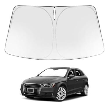 Imagem de Proadsy Para-brisa para Audi A3 2014-2020 Protetor solar frontal dobrável blocos de viseira de sol raios UV mantêm o refrigerador do carro