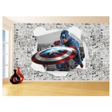 Imagem de Papel De Parede 3D Heróis Página Quadrinhos Hq 3,5M Nhma260 - Você Dec