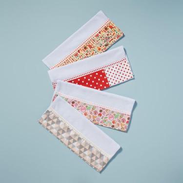 Imagem de Kit 20 Panos De Prato Barrado Pé De Galinha Premium Atacado - Pano a p