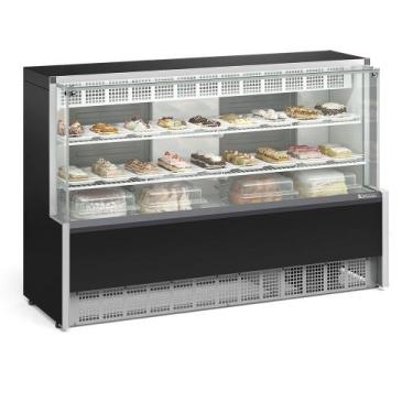 Imagem de Vitrine Refrigerada Confeitaria Dupla Função Aurora GPEA175R Preto Gel