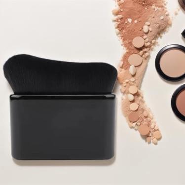 Imagem de Pincel de maquiagem oval, ótima alça, pincéis de maquiagem para base, pincel de bochecha para aplicação de corretivo (B01)