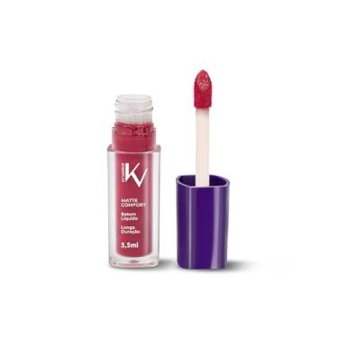 Imagem de KV MAKEUP Batom Líquido Matte Comfort Longa Duração, Lunar, 5,5ml