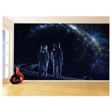 Imagem de Papel De Parede 3D Espaço Estrelas Astronauta 3,5M Nsp88 - Você Decora