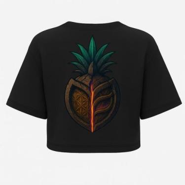 Imagem de Cropped Oversized Preto - Estampa DTF - 100% Algodão - AFTER, GG