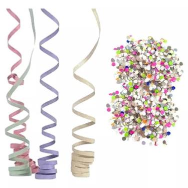 Imagem de Kit Confete Colorido E Serpentina Carnaval Folia - Festas - Du