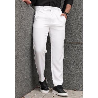 Imagem de Calça Masculina Alfaiataria Italiana - Dennis Beumont, Off white, GG