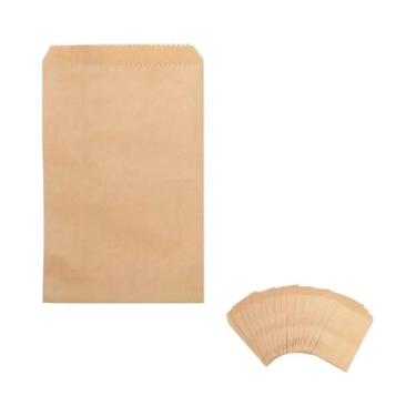 Imagem de Sacolas De Papel Kraft Natural De Grau Alimentício 50 Unidades 3x5 4x6