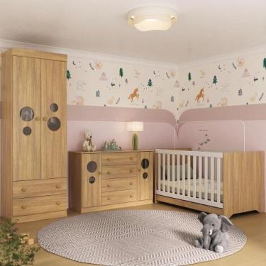 Imagem de Quarto De Bebê Completo Com Berço Americano 3 Em 1 Pirulito Multimóvei