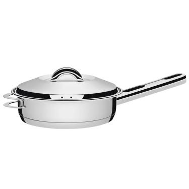 Imagem de Frigideira Tramontina Solar Inox com Tampa - 28cm