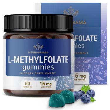 Imagem de Suplementos HERBAMAMA L Metilfolato 15 mg Gummies Brain Health-Unissex
