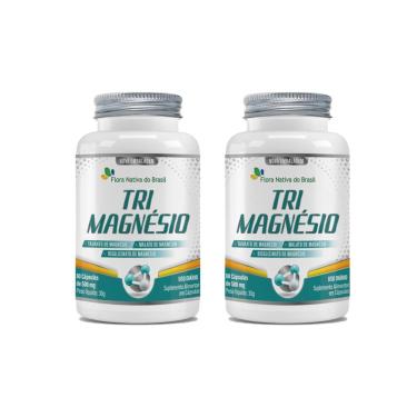 Imagem de Kit 2 Tri Magnésio Taurato+Malato+Bisglinato de Magnésio 2x60 cps Flora Nativa-Unissex