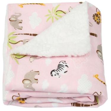 Imagem de Manta de Bebê Sherpa Carneirinho 0,75x0,85m  Cobertor Infantil Estampa