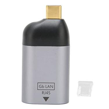 Imagem de Adaptador USB RJ45, adaptador USB C para Ethernet USB C para RJ45 Gigabit Ethernet LAN adaptador de rede para PC Smartphone, tipo C para RJ45 Gigabit Ethernet, Plug and Play