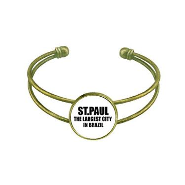 Imagem de Bracelete de São Paulo, a maior cidade do Brasil, joias de punho aberto retrô