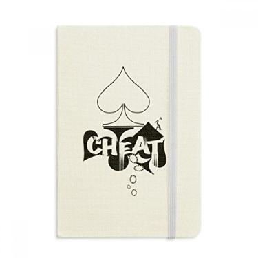 Imagem de Caderno de cartas de baralho de coração com estampa de utensílios de jogos, capa dura de tecido, diário clássico