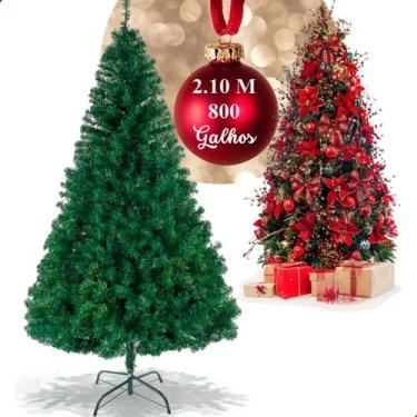 Imagem de Árvore De Natal Luxo Com 1,20 200 Galhos, 1,80 600 Galhos, 2,10 800 Ga