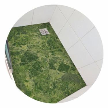 Imagem de Piso vinil antiderrapante para box Mármore Verde - 1,20 x 0,80 metros 