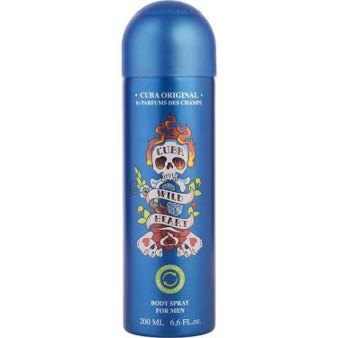Imagem de Água de Cheiro Masculina Cuba Wild Heart Spray Corporal 200ml