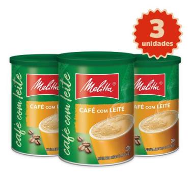 Imagem de Kit 3 Cafés com Leite Melitta 200g