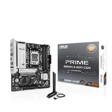 Imagem de ASUS Placa-mãe Prime B850M-A WiFi-CSM AMD AM5 B850 mATX, DDR5, PCIe 5.0 Ready, 3X M.2, Wi-Fi 6E, LAN de 2,5 GB, DisplayPort, HDMI™, USB Type-C®, ASUS Control Center Express Remote IT Management